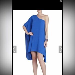 BCBGMaxaZria One Shoulder Draped Dress